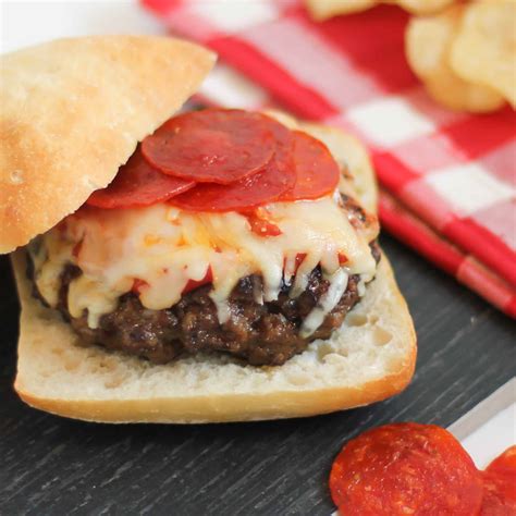 Pepperoni Pizza Burger Recipe - The Black Peppercorn