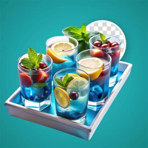 Premium Psd Refreshing Drink On Table Cloth