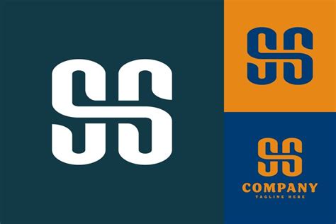 letter ss ambigram logo design