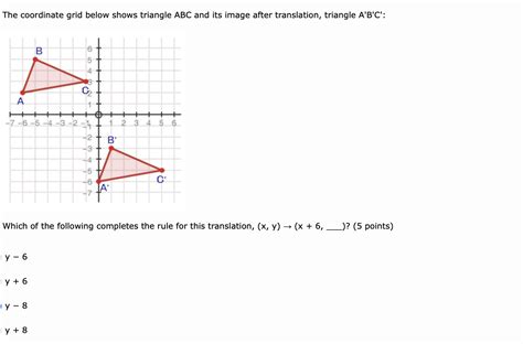 Solved Please Help The Coordinate Grid Below Shows Triangle Abc And