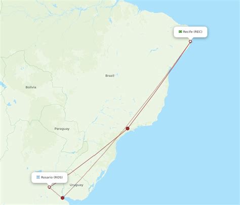 All Flight Routes From Rosario To Recife ROS To REC Flight Routes