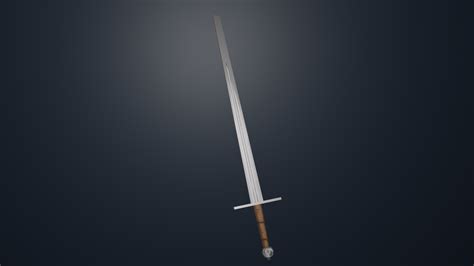 Medieval Long Sword Low poly Model by izkeas