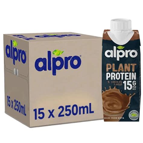 Buy Alpro Plant Protein Chocolate Soya Drink 15x250ml Emiratesbulk