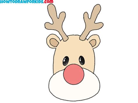 reindeer face drawing lesson | Reindeer drawing, Reindeer face, Easy drawings