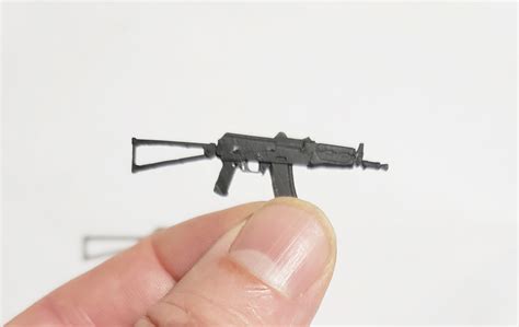 Imprimible En 3D Fusil De Asalto Kalashnikov De Plegado Corto AKS 74U