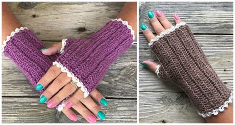 Ribbed Wrist Warmers Crochet Free Pattern Crochet And Knitting