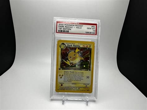 Pokémon Dark Raichu Team Rocket 1st Edition 83 PSA 10 eBay