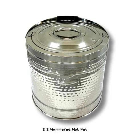 Stainless Steel Insulated Hot Pot 10 Liters Hammered Finish Js