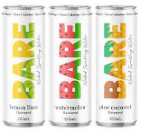 ML BARE NAKED SPARKLING WATER PK Nutrisip