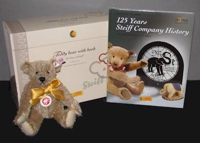 Ean Mohair Classic Teddy Bear With Book Years Steiff