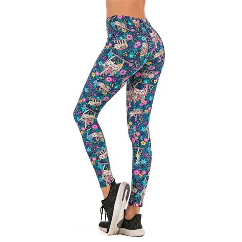 Brands Women Fashion Legging Floral Sloth Printing Leggins Slim Legins