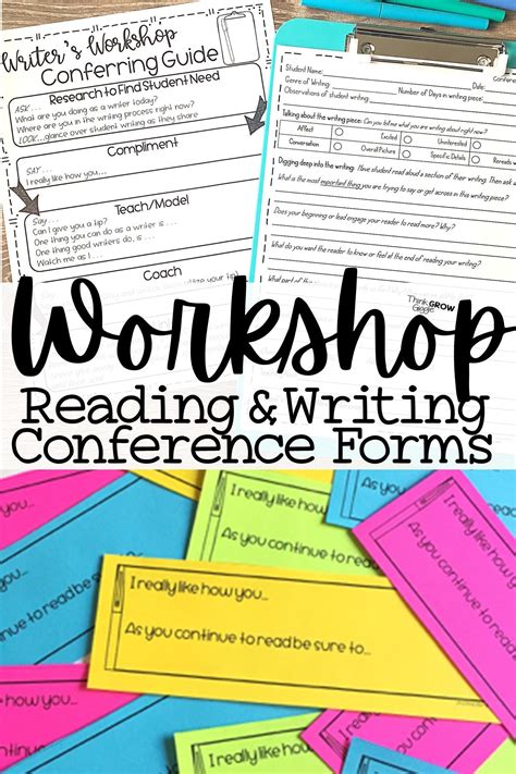 Reading And Writing Conference Forms Workshop Templates Writing