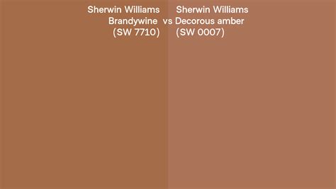 Sherwin Williams Brandywine Vs Decorous Amber Side By Side Comparison