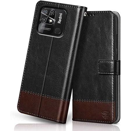 CEDO Redmi 10A Poco C31 Flip Cover Leather Finish Inside Pockets