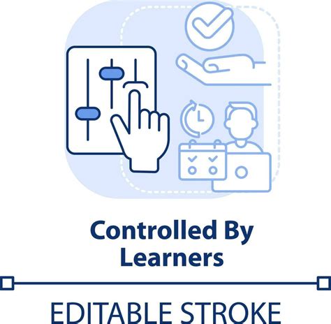 Controlled By Learners Light Blue Concept Icon Microlearning Method