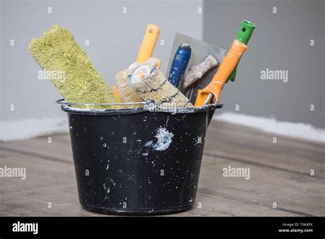 Interior Remodeling and Painting, painting tools Stock Photo - Alamy