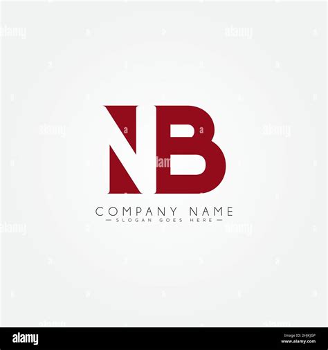 Initial Letter Nb Logo Minimal Business Logo For Alphabet N And B