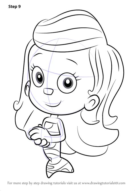 How To Draw Molly From Bubble Guppies Bubble Guppies Step By Step