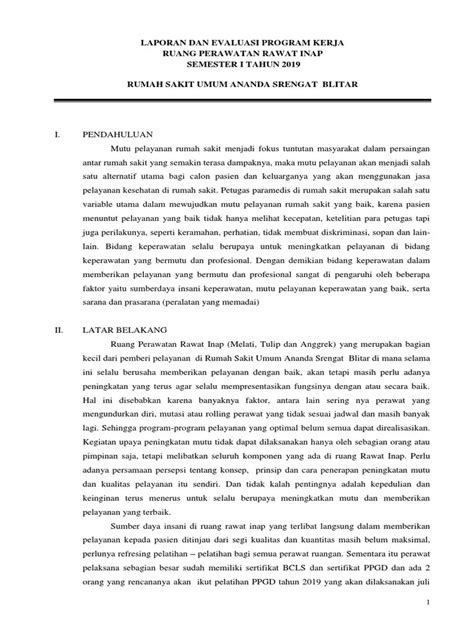 Contoh Laporan Evaluasi Program Kerja 1 Prudenzio Endrizzi