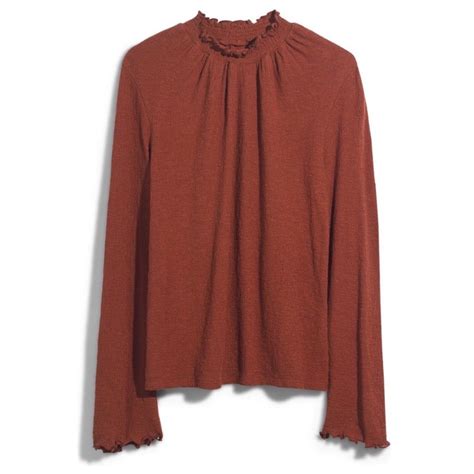 Madewell Texture And Thread Ruffled Mock Neck Top Bell … Gem