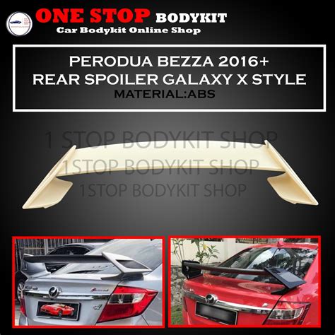 Perodua Bezza Galaxy X Style Rear Trunk Spoiler Wing Abs Skirt