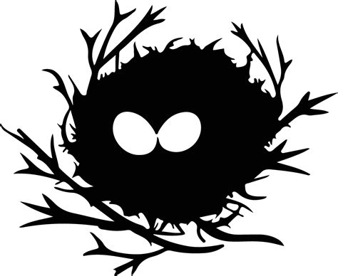 nest black silhouette 38101919 Vector Art at Vecteezy