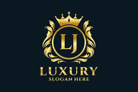 Initial Lj Letter Royal Luxury Logo Template In Vector Art For