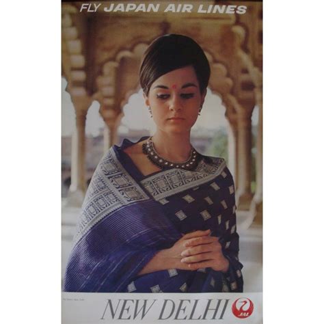 Japan Airlines New Delhi Travel Poster Illustraction Gallery