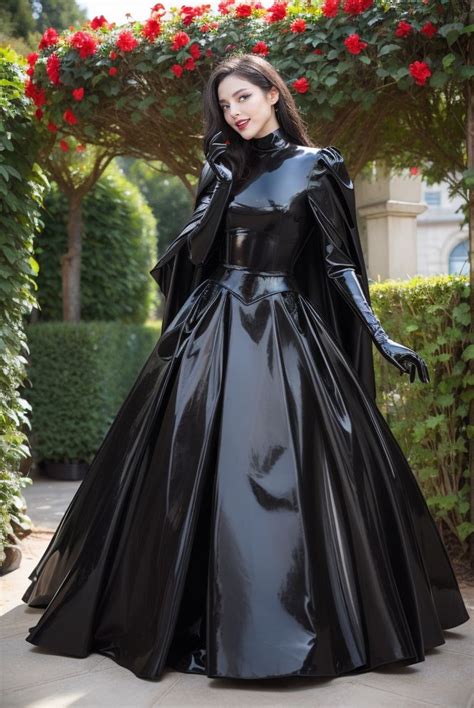 Langerie Dress Cloak Cape Satin Leather Pvc Latex Cute Dress Outfits