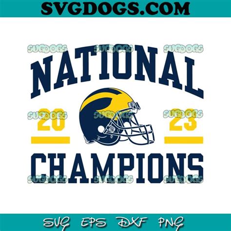 National Champions Michigan Helmet Svg