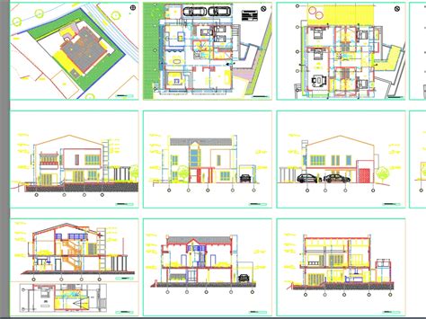 Casa Campestre De Niveles En Dwg Kb Librer A Cad