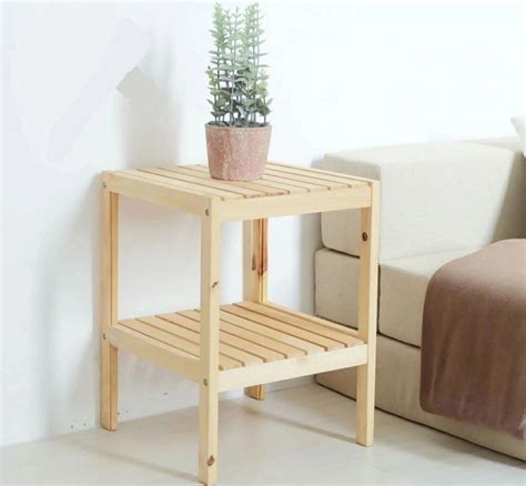 Rak Kayu 2 Tingkatrak Kayu Ruang Tamurak Kayu Serbagunawooden Shelf