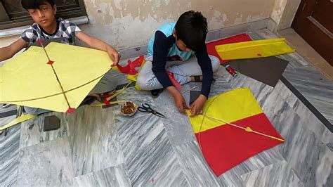 Patang Bazz Kite Making Kites Of Tawa Kite At Home Video