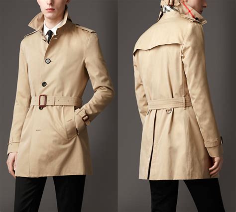 Burberry Mid Length Cotton Gabardine Trench Coat Casual Coat Coat Double Breasted Coat