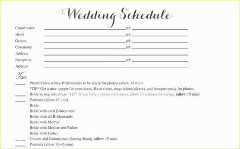 Wedding Weekend Itinerary Template Free Of Expert Advice Tips To Have