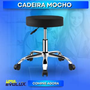 Cadeira De Manicure Mocho Evolux Girat Ria Pist O A G S Base Projetada