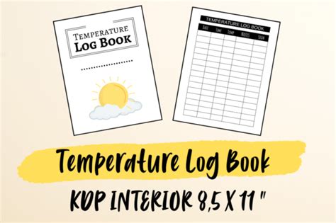 Temperature Log Book Kdp Interior Graphic By Coco Sway Creative Fabrica