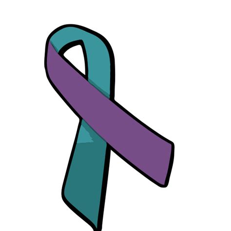 Teal ribbon | Free SVG