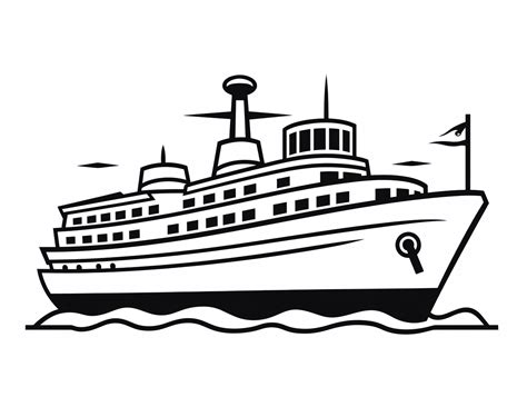 Easy Ferry Boat Coloring Page Coloring Page