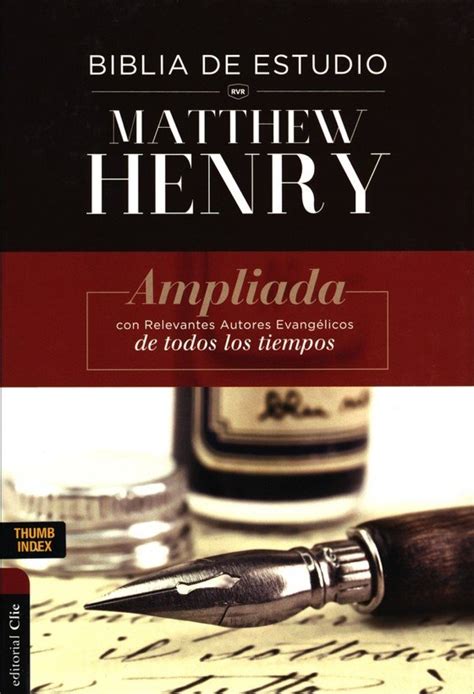 Rvr Biblia Estudio Matthew Henry Tapa Dura Index Vida Y Luz