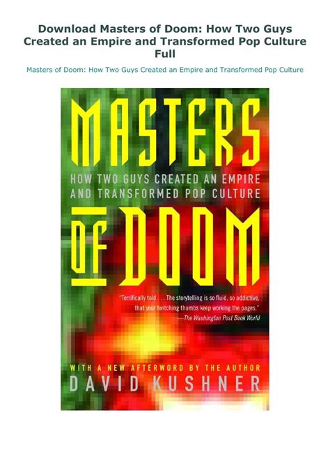 Download Masters Of Doom How Two Guys Created An Empire And