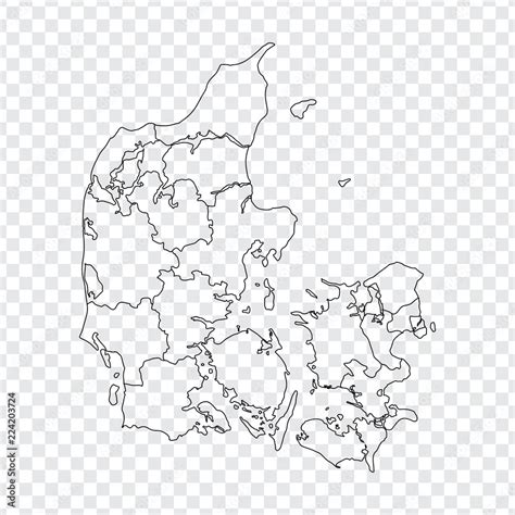 Blank Map Denmark High Quality Map Kingdom Of Denmark With Provinces