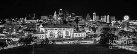 Kansas City Skyline - Black and White Photograph by Caleb McGinn - Fine ...