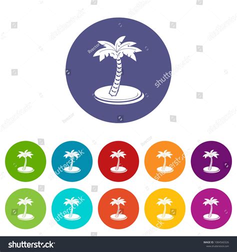 Palm Tree Coconuts Icon Simple Style Stock Vector Royalty Free