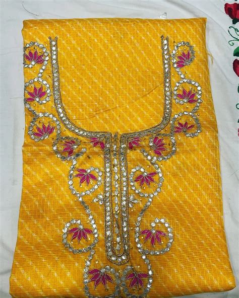 Festive Wear Silk Gotta Patti Suits Unstitched At Rs In Jaipur