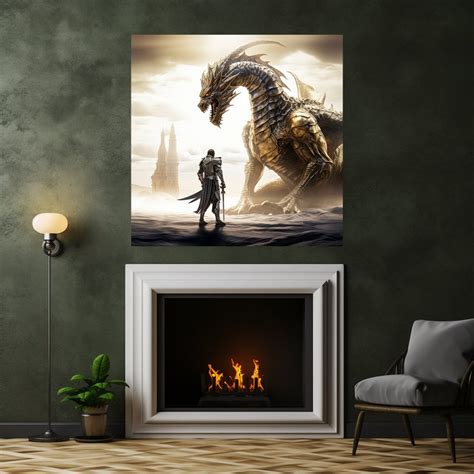 Golden Dragon Wall Art Bundle Digital Art Download Dragon Etsy