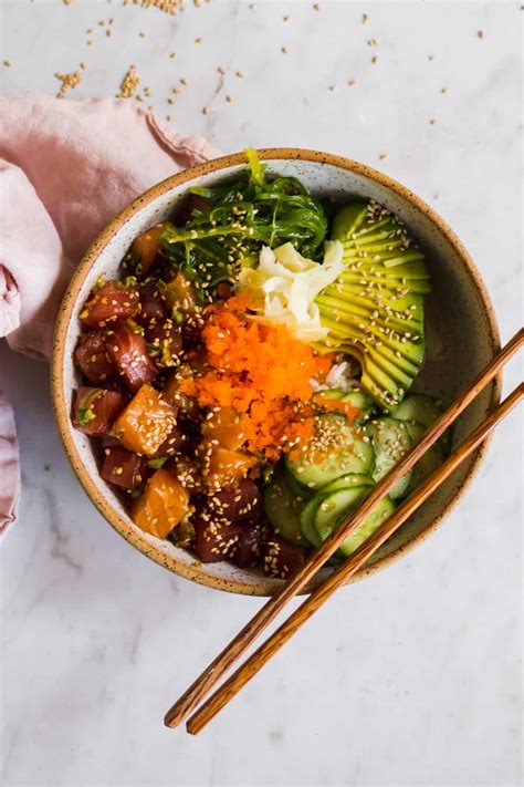 Easy Sushi Poke Bowls Lenas Kitchen