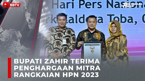 Bupati Zahir Terima Penghargaan Mitra Rangkaian Hpn Youtube