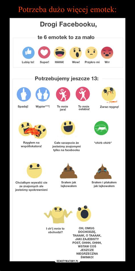 Potrzeba dużo więcej emotek Demotywatory pl