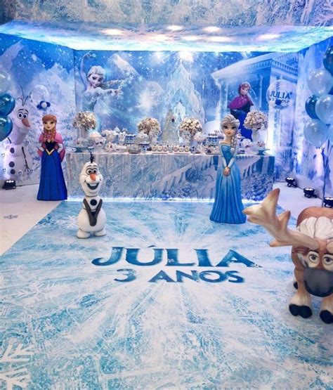 Festa Frozen passo a passo e 85 ideias encantadoras Decoração